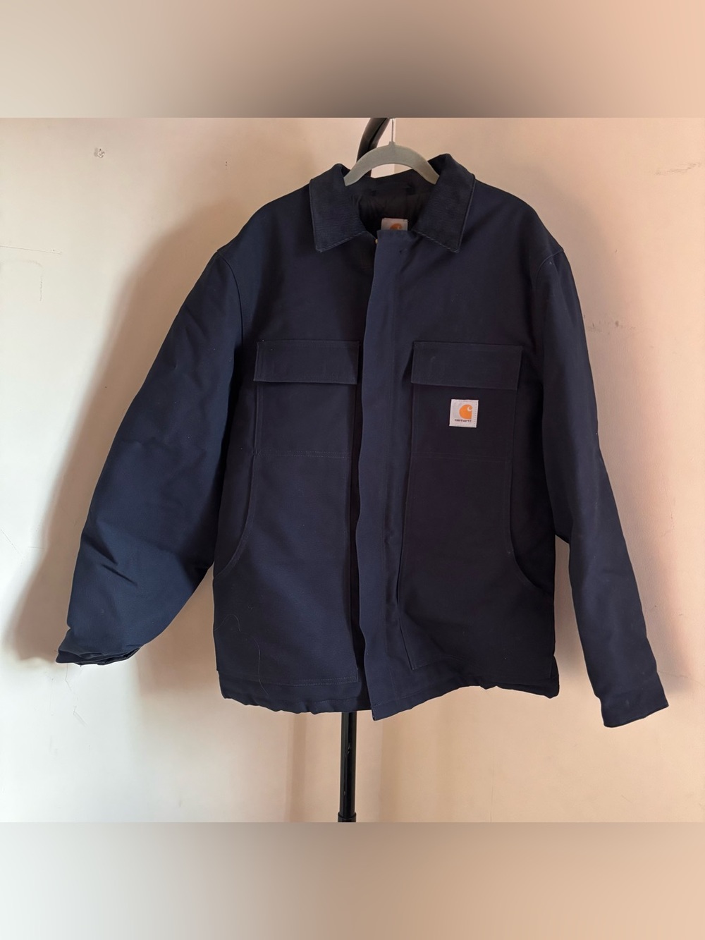 Carhartt C003 DNY Navy Blue Quilt lined Coat Made in the USA